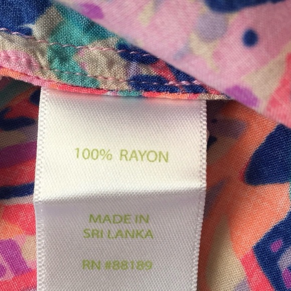 Lilly Pulitzer Women's Sleeveless Stacey Top Blue Current Drop Me A Lime Size S - Picture 8 of 10